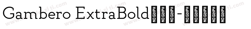 Gambero ExtraBold字体下字体转换